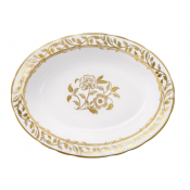 Royal Crown Derby Primrose Open Vegetable Dish  / White - 9"
