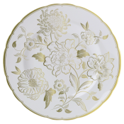 Royal Crown Derby Primrose Accent Plate / White - 8.5"
