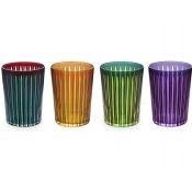 L'Objet Prism Assorted Colors Highball Glasses - Set 4