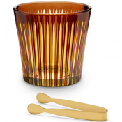 L'Objet Prism Amber Ice Bucket + Tongs