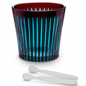 L'Objet Prism Bordeaux Ice Bucket + Tongs