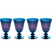 L'Objet Prism Blue Wine Glasses - Set 4
