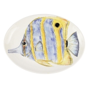 Vietri Reef Butterfly Fish Oval Platter - 18.25"