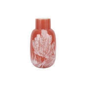 Vietri Reef Coral Fluted Vase 13.75"