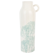 Vietri Reef Large White Tall Handled Vase - 21.5"