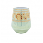 Vietri Regalia Aqua Stemless Wine Glass