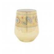 Vietri Regalia Cream Stemless Wine Glass