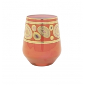 Vietri Regalia Orange Stemless Wine Glass