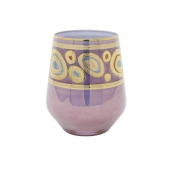 Vietri Regalia Purple Stemless Wine Glass