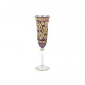 Vietri Regalia Purple Champagne Glass