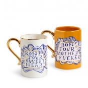L'Objet Ruan Hoffmann Sweetheart + Mother Fucker Mugs (Set Of 2)