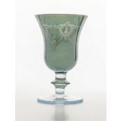 Arte Italica Rialto Borghese Etched Green Water/Wine Glass