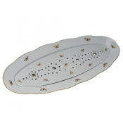 Herend Rothschild Bird Fish Platter24"L X 9.5"W