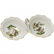 Herend Rothschild Bird Twin Salt5.5"L