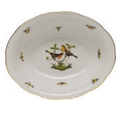 Herend Rothschild Bird Oval Veg Dish10"L X 8"W