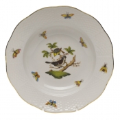 Herend Rothschild Bird Rim Soup Plate - Motif 01 8"D