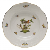 Herend Rothschild Bird Rim Soup Plate - Motif 03 8"D