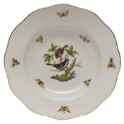 Herend Rothschild Bird Rim Soup Plate - Motif 04 8"D
