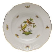 Herend Rothschild Bird Rim Soup Plate - Motif 06 8"D