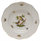 Herend Rothschild Bird Rim Soup Plate - Motif 08 8"D