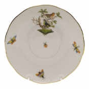 Herend Rothschild Bird Covered Bouillon Saucer6.5"D