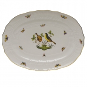 Herend Rothschild Bird Platter15"L X 11.5"W