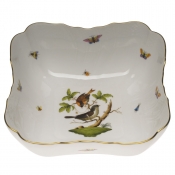 Herend Rothschild Bird Square Salad Bowl10"Sq