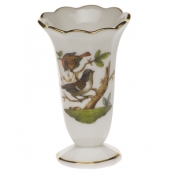 Herend Rothschild Bird Scalloped Bud Vase - 2.5"