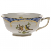 Herend Rothschild Bird Blue Border Tea Cup - Motif 07 (8 Oz)