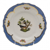 Herend Rothschild Bird Blue Border Bread & Butter Plate - Mo 02 6