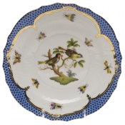 Herend Rothschild Bird Blue Border Salad Plate - Motif 11 7.5"D