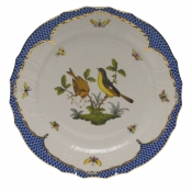 Herend Rothschild Bird Blue Border Service Plate - Motif 07 11"D