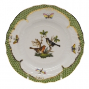 Herend Rothschild Bird Green Border Bread & Butter Plate - Mo 05 6