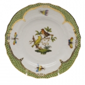 Herend Rothschild Bird Green Border Bread & Butter Plate - Mo 06 6