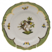 Herend Rothschild Bird Green Border Bread & Butter Plate - Mo 11 6