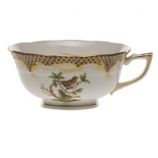 Herend Rothschild Bird Brown Border Tea Cup - Motif 03 (8 Oz)