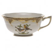 Herend Rothschild Bird Brown Border Tea Cup - Motif 09 (8 Oz)