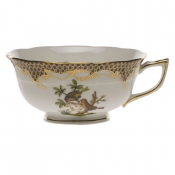 Herend Rothschild Bird Brown Border Tea Cup - Motif 10 (8 Oz)