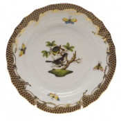 Herend Rothschild Bird Brown Border Bread & Butter Plate - Mo 01