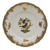 Herend Rothschild Bird Brown Border Bread & Butter Plate - Mo 04