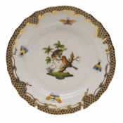 Herend Rothschild Bird Brown Border Bread & Butter Plate - Mo 10