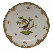 Herend Rothschild Bird Brown Border Service Plate - Motif 01 11"D
