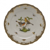 Herend Rothschild Bird Brown Border Service Plate - Motif 09 11"D