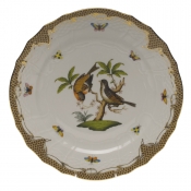 Herend Rothschild Bird Brown Border Service Plate - Motif 12 11"D