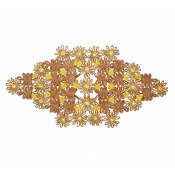 Kim Seybert Daisy Runner -Natural / Yellow