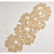 Kim Seybert Aurelia Table Runner Champagne + Gold