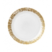 Vietri Rufolo Glass Gold Salad Plate - 8.5"