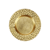 Vietri Rufolo Glass Gold Honeycomb Salad Plate - 8.5"