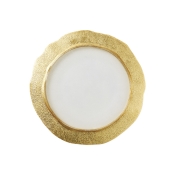 Vietri Rufolo Glass Gold Organic Salad Plate - 8.5"