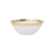 Vietri Rufolo Glass Gold Organic Small Bowl - 6.25"